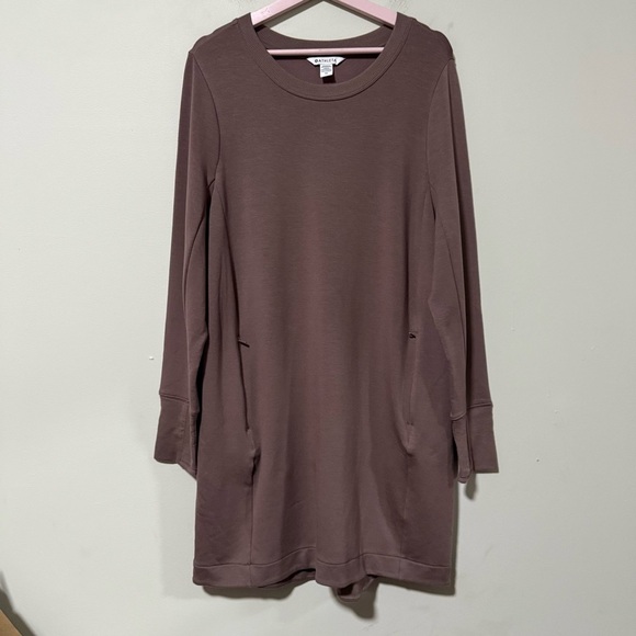 Athleta Coaster Luxe Sweatshirt Dress Purple Size XL - Picture 9 of 11